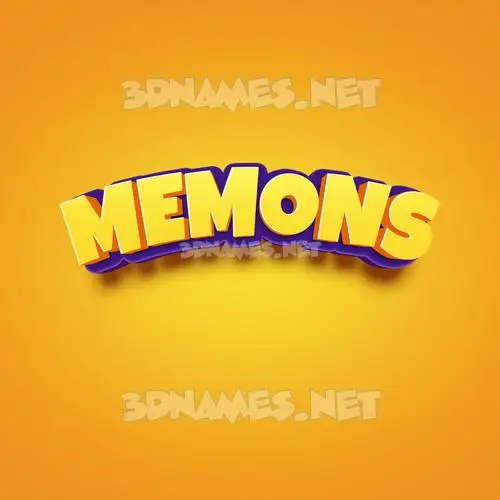 memons in Orange Toon style - 3D name wallpaper memons in Orange Toon style - 3D name wallpaper