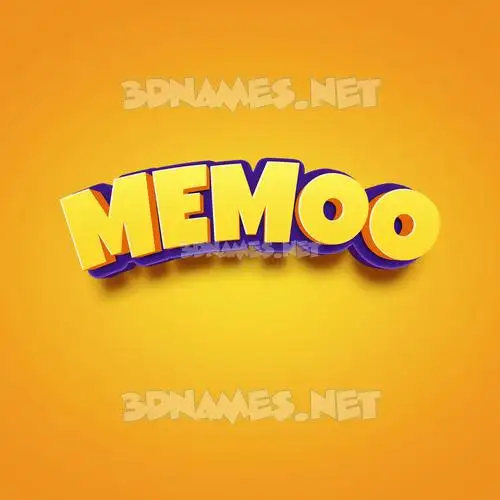 memoo in Orange Toon style - 3D name wallpaper memoo in Orange Toon style - 3D name wallpaper