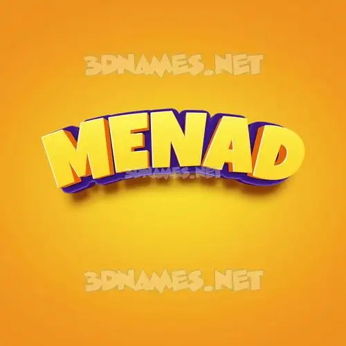 menad in Orange Toon style - 3D name wallpaper menad in Orange Toon style - 3D name wallpaper
