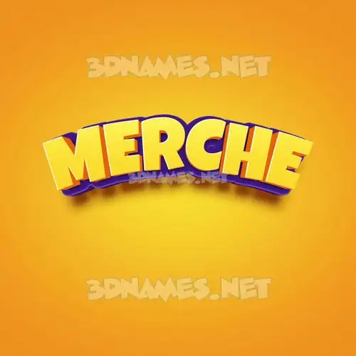 merche in Orange Toon style - 3D name wallpaper