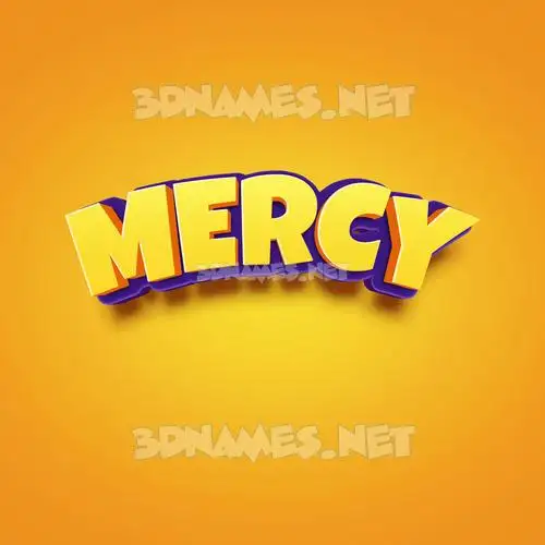 mercy in Orange Toon style - 3D name wallpaper mercy in Orange Toon style - 3D name wallpaper