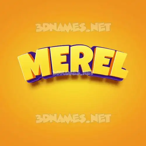 merel in Orange Toon style - 3D name wallpaper merel in Orange Toon style - 3D name wallpaper