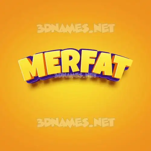 merfat in Orange Toon style - 3D name wallpaper merfat in Orange Toon style - 3D name wallpaper