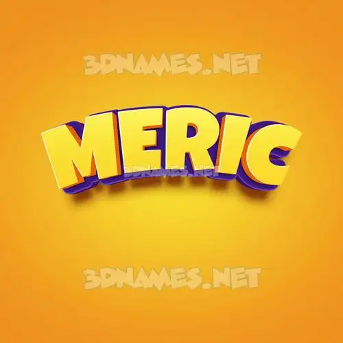 meric in Orange Toon style - 3D name wallpaper meric in Orange Toon style - 3D name wallpaper