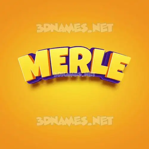 merle in Orange Toon style - 3D name wallpaper