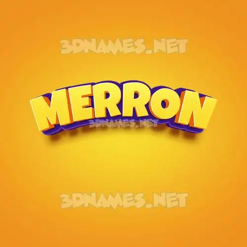 merron in Orange Toon style - 3D name wallpaper merron in Orange Toon style - 3D name wallpaper