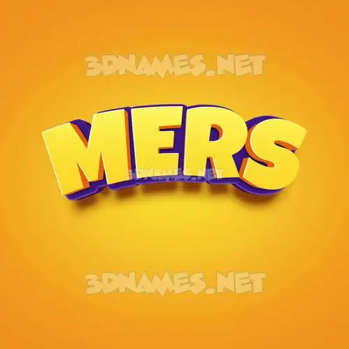 mers in Orange Toon style - 3D name wallpaper