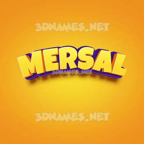 mersal in Orange Toon style - 3D name wallpaper mersal in Orange Toon style - 3D name wallpaper