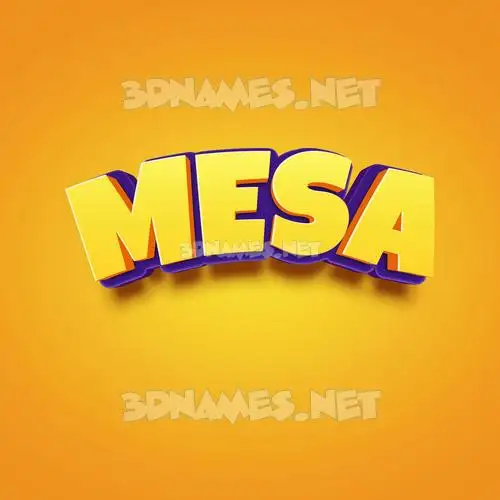 mesa in Orange Toon style - 3D name wallpaper mesa in Orange Toon style - 3D name wallpaper