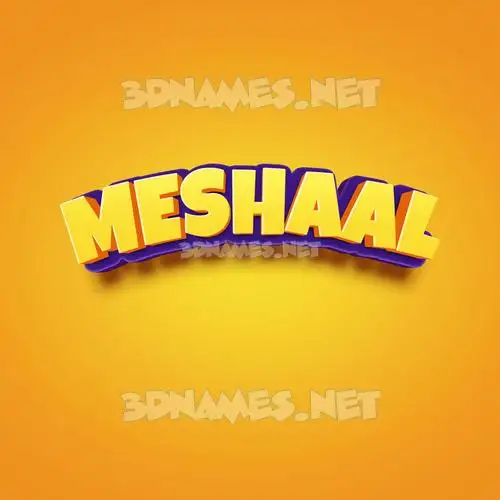 meshaal in Orange Toon style - 3D name wallpaper meshaal in Orange Toon style - 3D name wallpaper