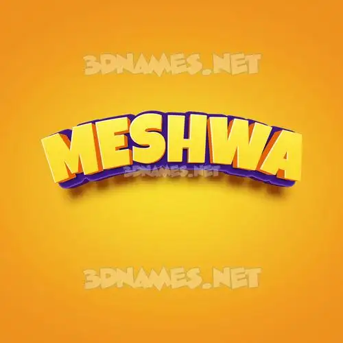 meshwa in Orange Toon style - 3D name wallpaper meshwa in Orange Toon style - 3D name wallpaper