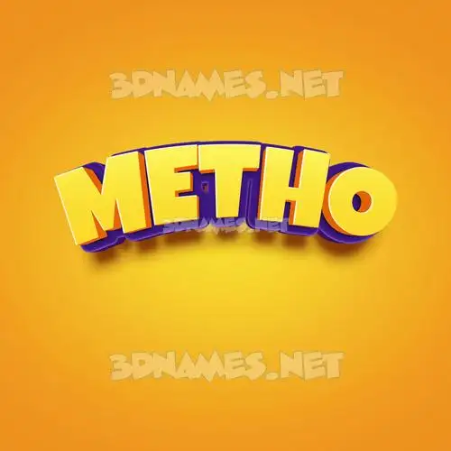 metho in Orange Toon style - 3D name wallpaper