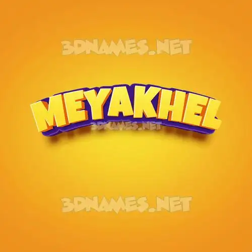 meyakhel in Orange Toon style - 3D name wallpaper meyakhel in Orange Toon style - 3D name wallpaper