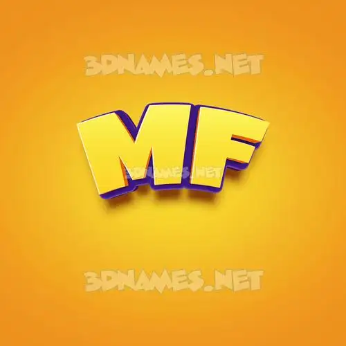 mf in Orange Toon style - 3D name wallpaper mf in Orange Toon style - 3D name wallpaper