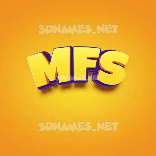 mfs in Orange Toon style - 3D name wallpaper
