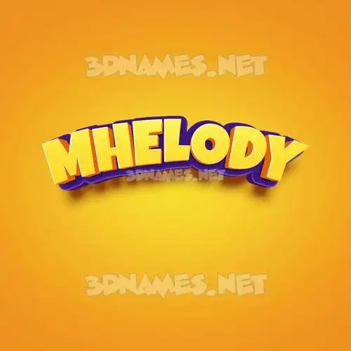 mhelody in Orange Toon style - 3D name wallpaper mhelody in Orange Toon style - 3D name wallpaper
