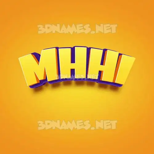 mhhi in Orange Toon style - 3D name wallpaper mhhi in Orange Toon style - 3D name wallpaper