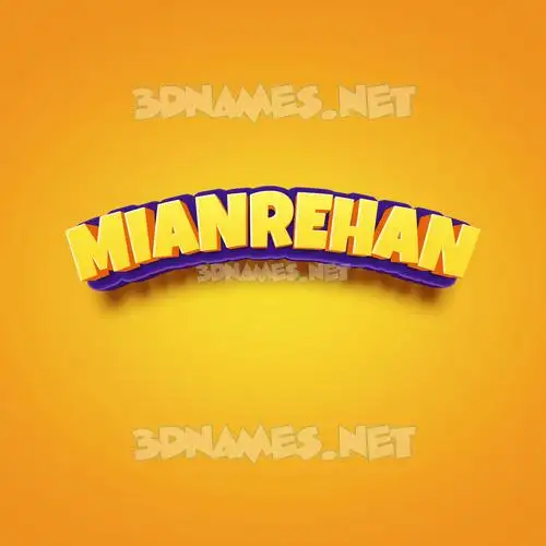 mianrehan in Orange Toon style - 3D name wallpaper mianrehan in Orange Toon style - 3D name wallpaper