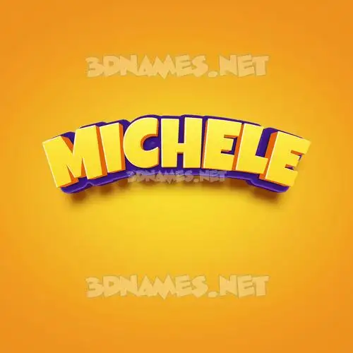 michele in Orange Toon style - 3D name wallpaper michele in Orange Toon style - 3D name wallpaper