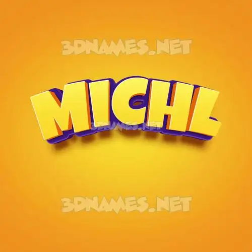 michl in Orange Toon style - 3D name wallpaper michl in Orange Toon style - 3D name wallpaper