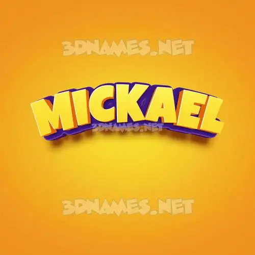 mickael in Orange Toon style - 3D name wallpaper mickael in Orange Toon style - 3D name wallpaper