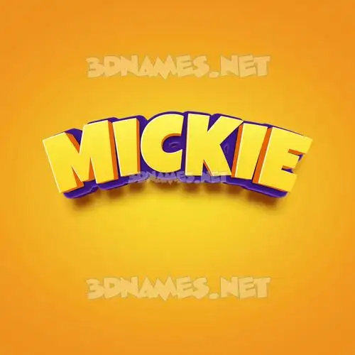mickie in Orange Toon style - 3D name wallpaper mickie in Orange Toon style - 3D name wallpaper