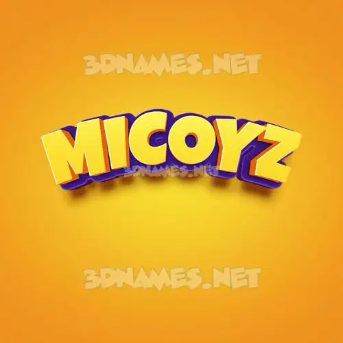 micoyz in Orange Toon style - 3D name wallpaper