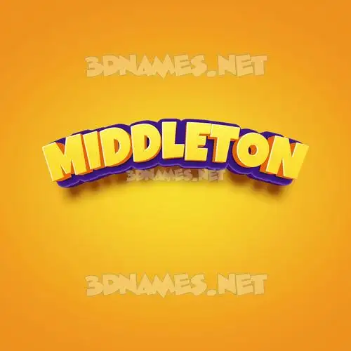 middleton in Orange Toon style - 3D name wallpaper middleton in Orange Toon style - 3D name wallpaper