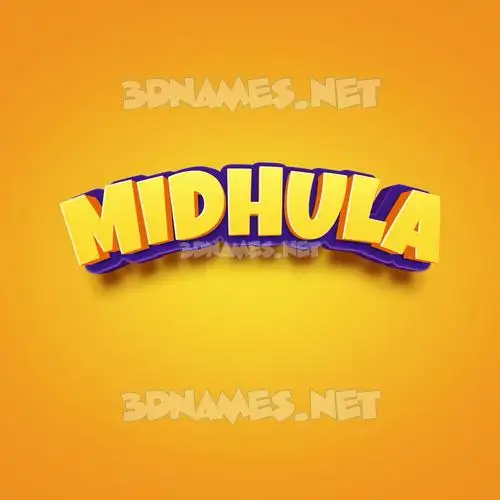 midhula in Orange Toon style - 3D name wallpaper midhula in Orange Toon style - 3D name wallpaper