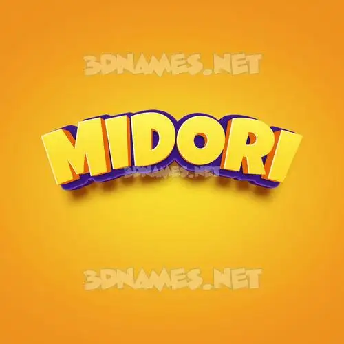 midori in Orange Toon style - 3D name wallpaper midori in Orange Toon style - 3D name wallpaper