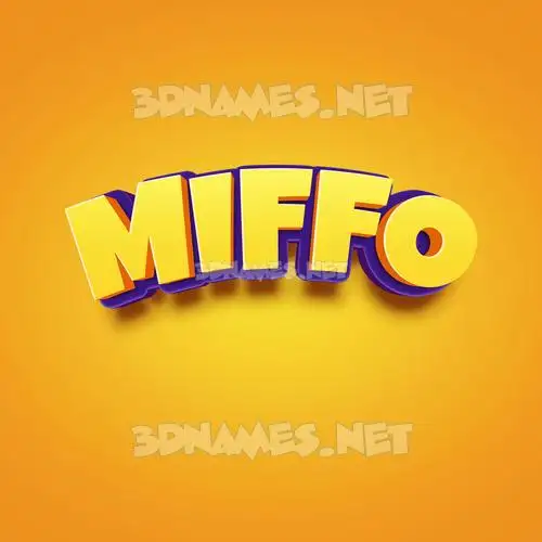 miffo in Orange Toon style - 3D name wallpaper miffo in Orange Toon style - 3D name wallpaper