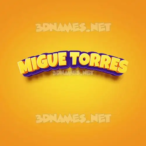 migue torres in Orange Toon style - 3D name wallpaper migue torres in Orange Toon style - 3D name wallpaper