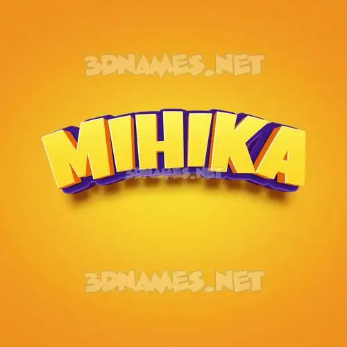 mihika in Orange Toon style - 3D name wallpaper mihika in Orange Toon style - 3D name wallpaper