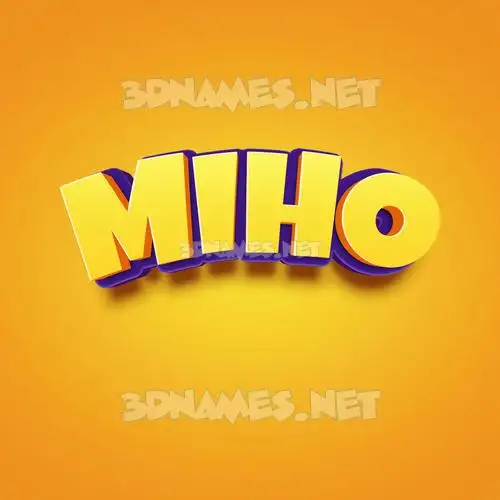 miho in Orange Toon style - 3D name wallpaper miho in Orange Toon style - 3D name wallpaper
