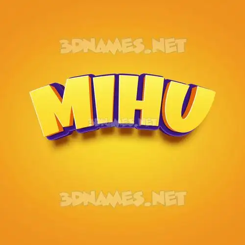 mihu in Orange Toon style - 3D name wallpaper mihu in Orange Toon style - 3D name wallpaper