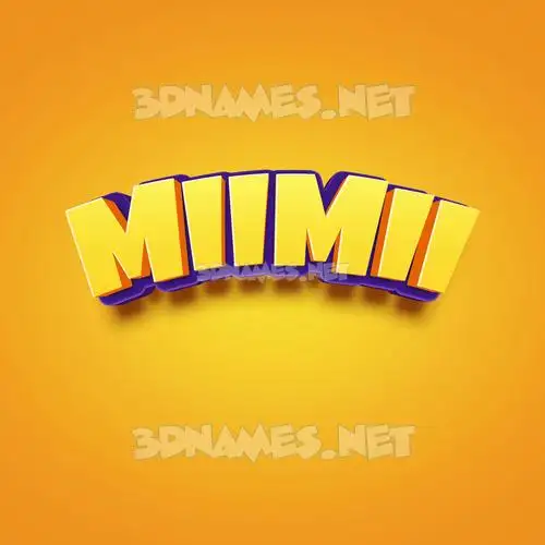 miimii in Orange Toon style - 3D name wallpaper miimii in Orange Toon style - 3D name wallpaper