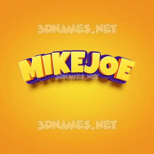 mikejoe in Orange Toon style - 3D name wallpaper