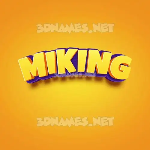 miking in Orange Toon style - 3D name wallpaper miking in Orange Toon style - 3D name wallpaper