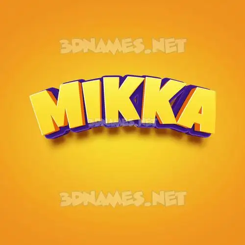 mikka in Orange Toon style - 3D name wallpaper mikka in Orange Toon style - 3D name wallpaper