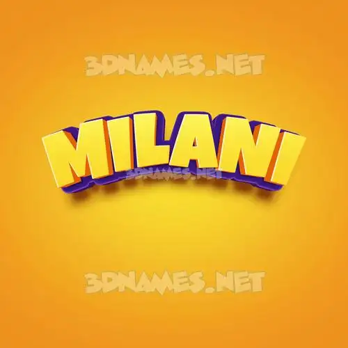 milani in Orange Toon style - 3D name wallpaper milani in Orange Toon style - 3D name wallpaper