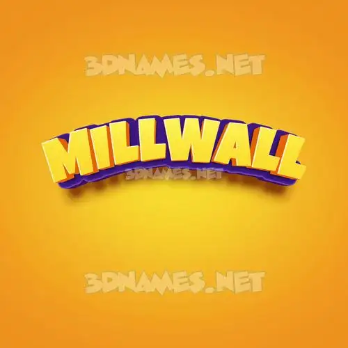 millwall in Orange Toon style - 3D name wallpaper