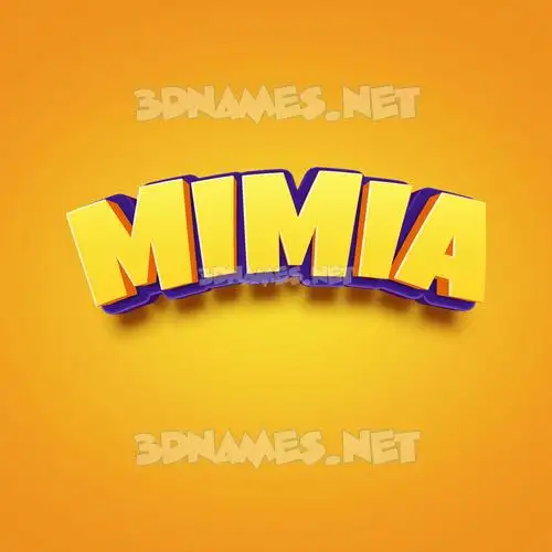 mimia in Orange Toon style - 3D name wallpaper mimia in Orange Toon style - 3D name wallpaper