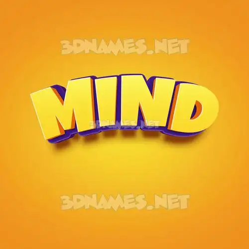 mind in Orange Toon style - 3D name wallpaper mind in Orange Toon style - 3D name wallpaper