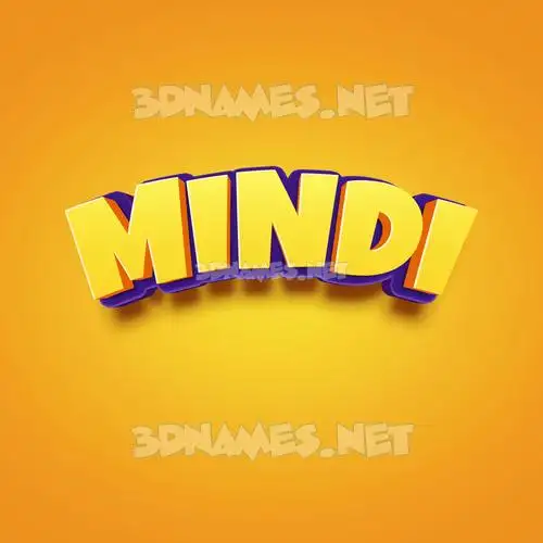 mindi in Orange Toon style - 3D name wallpaper mindi in Orange Toon style - 3D name wallpaper