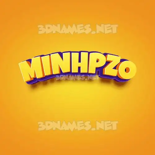 minhpzo in Orange Toon style - 3D name wallpaper minhpzo in Orange Toon style - 3D name wallpaper