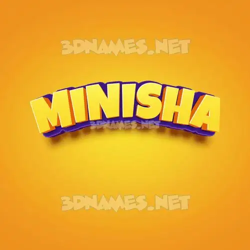 minisha in Orange Toon style - 3D name wallpaper minisha in Orange Toon style - 3D name wallpaper