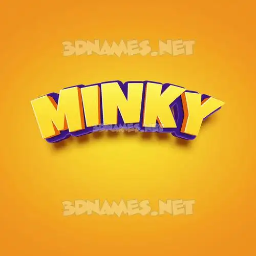 minky in Orange Toon style - 3D name wallpaper minky in Orange Toon style - 3D name wallpaper