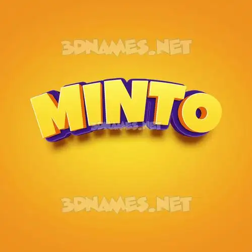 minto in Orange Toon style - 3D name wallpaper minto in Orange Toon style - 3D name wallpaper
