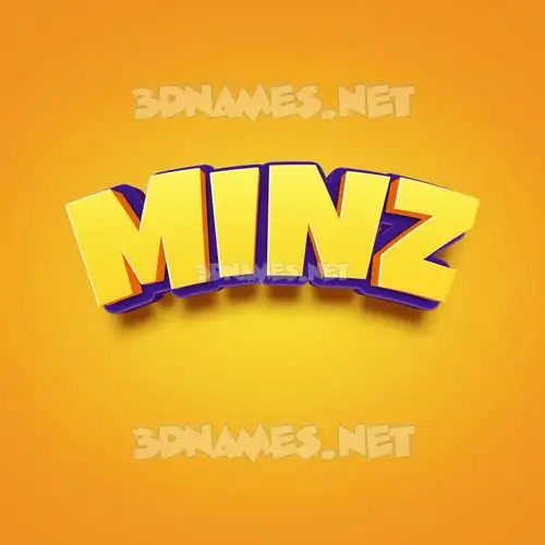 minz in Orange Toon style - 3D name wallpaper minz in Orange Toon style - 3D name wallpaper