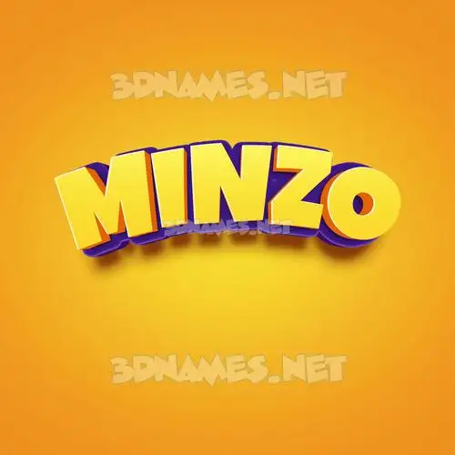minzo in Orange Toon style - 3D name wallpaper minzo in Orange Toon style - 3D name wallpaper